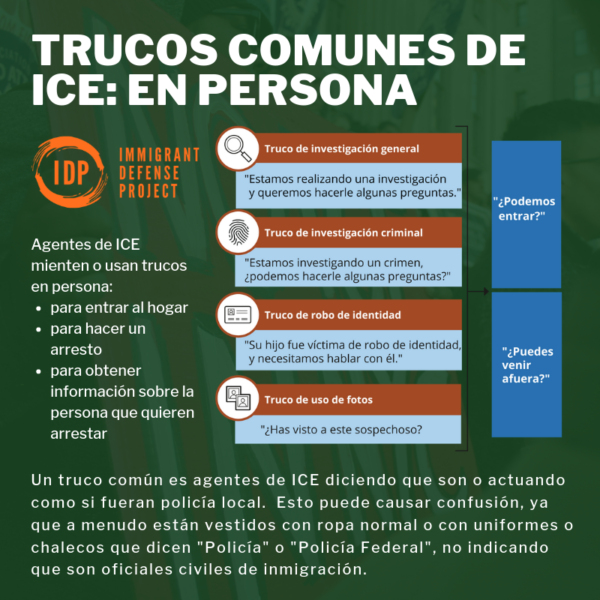 Conozca Sus Derechos con ICE - Immigrant Defense Project